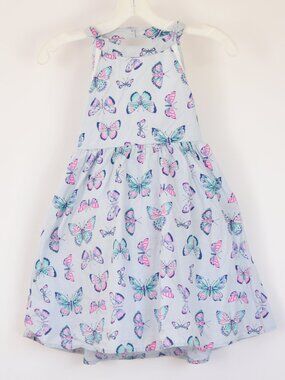Sonoma Goods For Life Girls Size 7 Light Blue Butterfly Halter Sundress Summer